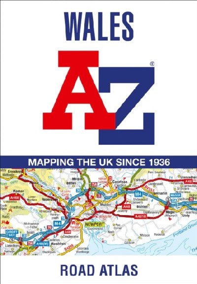 Clawr llyfr / Book cover: Wales A-Z Road Atlas — A-Z Maps