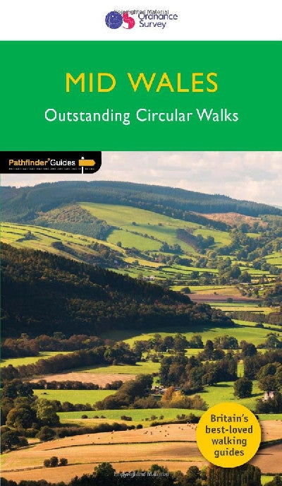 Clawr llyfr / Book cover: O. S. Pathfinder Guides: 41. Mid Wales - Outstanding Circular Walks