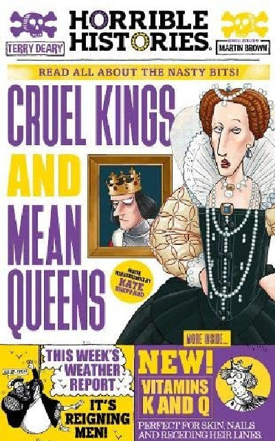Clawr llyfr / Book cover: Horrible Histories Special: Cruel Kings and Mean Queens