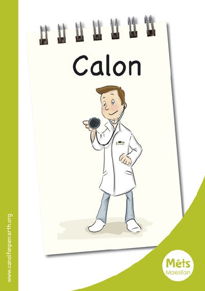 Clawr llyfr / Book cover: Mêts Maesllan: Calon
