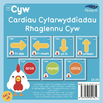 Clawr llyfr / Book cover: Matiau Rhaglennu Cyw: Cardiau Cyfarwyddiadau Rhaglennu Cyw