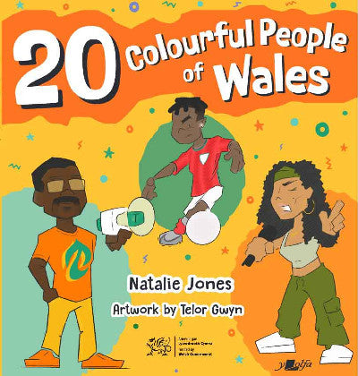 Clawr llyfr / Book cover: 20 Colourful People of Wales