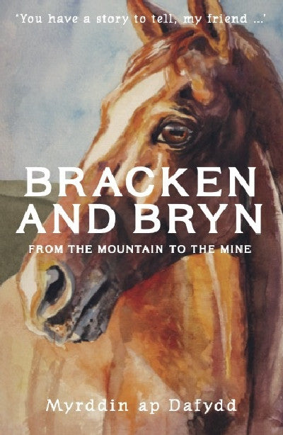 Clawr llyfr / Book cover: Bracken and Bryn - from the mountain to the mine — - from the mountain to the mine