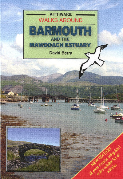 Clawr llyfr / Book cover: Walks Around Barmouth and the Mawddach Estuary