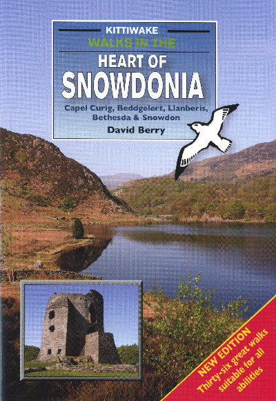 Clawr llyfr / Book cover: Walks in the Heart of Snowdonia