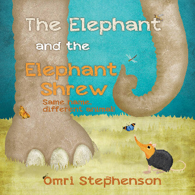 Clawr llyfr / Book cover: The Elephant and the Elephant Shrew