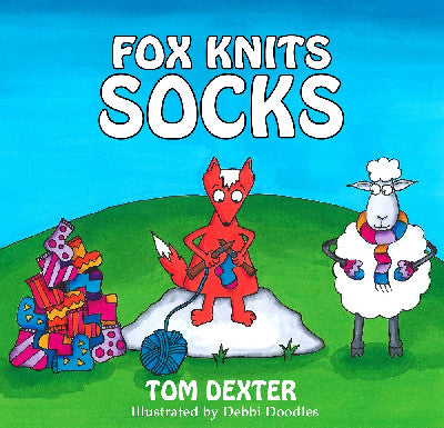 Clawr llyfr / Book cover: Fox Knits Socks
