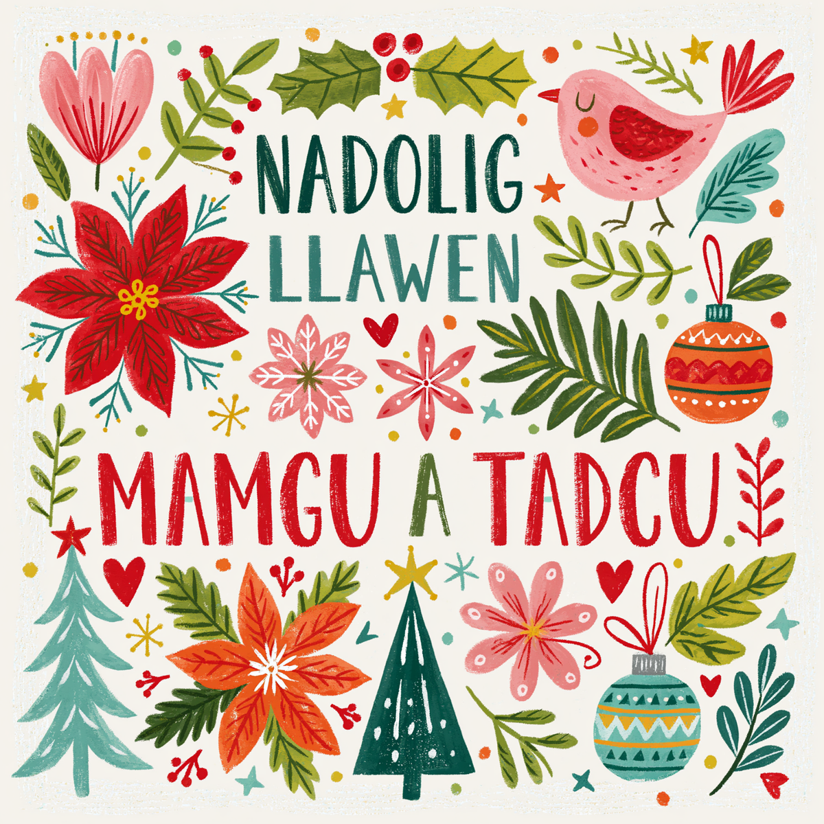 Nadolig Llawen Mamgu a Tadcu | Cardiau.Cymru - Siop Y Pentan
