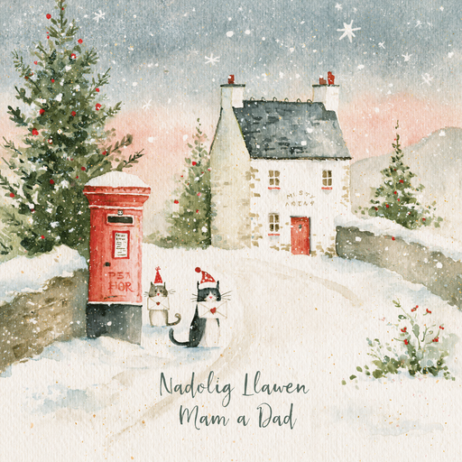 Nadolig Llawen Mam a Dad | Cardiau.Cymru - Siop Y Pentan