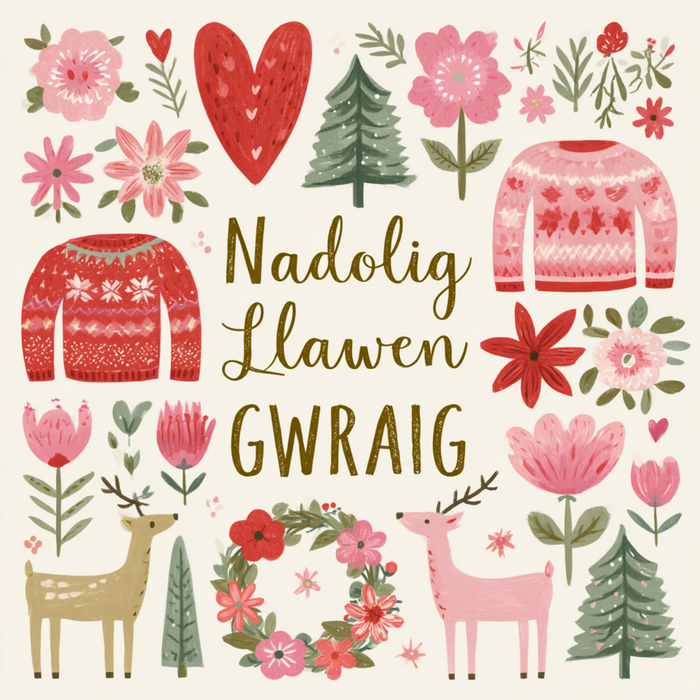 Nadolig Llawen Gwraig | Cardiau.Cymru