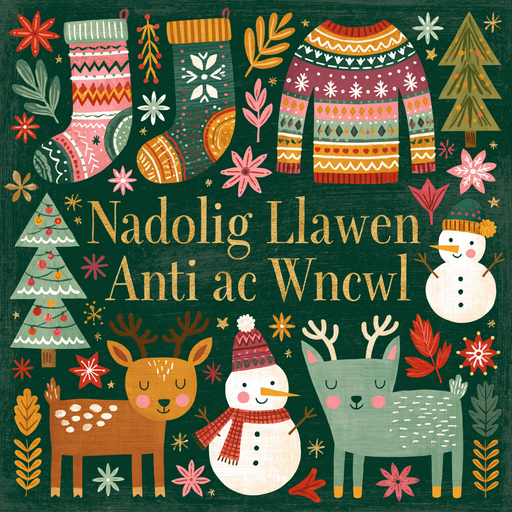 Nadolig Llawen Anti a Wncwl | Cardiau.Cymru - Siop Y Pentan