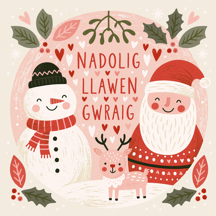 Nadolig Llawen Gwraig | Cardiau.Cymru