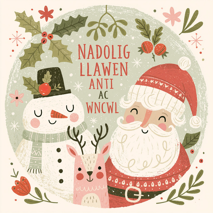 Nadolig Llawen Anti a Wncwl | Cardiau.Cymru