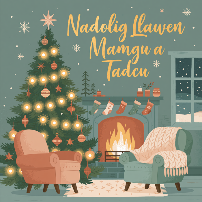 Nadolig Llawen Mamgu a Tadcu | Cardiau.Cymru