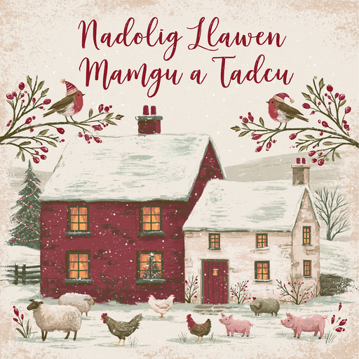 Nadolig Llawen Mamgu a Tadcu | Cardiau.Cymru - Siop Y Pentan