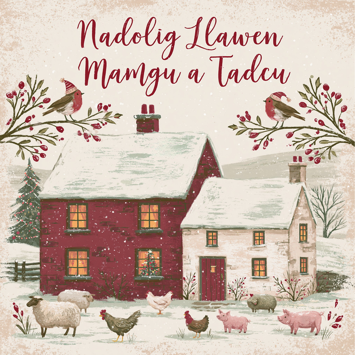 Nadolig Llawen Mamgu a Tadcu | Cardiau.Cymru
