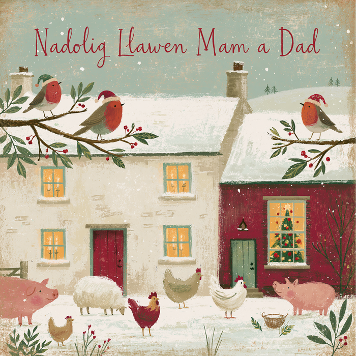 Nadolig Llawen Mam a Dad | Cardiau.Cymru