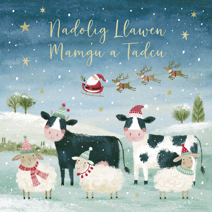 Nadolig Llawen Mamgu a Tadcu | Cardiau.Cymru