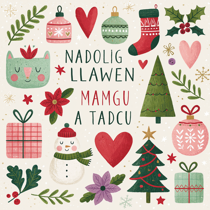 Nadolig Llawen Mamgu a Tadcu | Cardiau.Cymru
