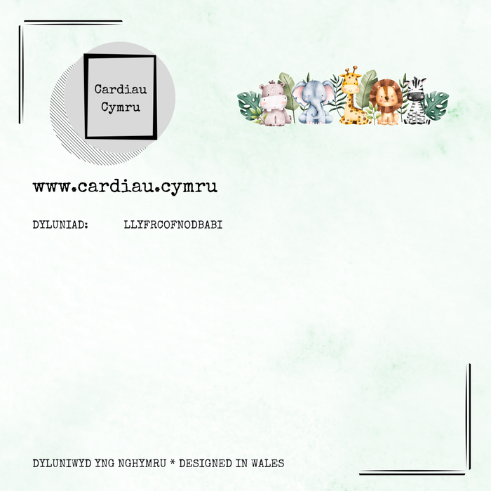 I Groesawu'r Baban | Llyfr Parti Bwmp (Baby Shower) | Cardiau.Cymru