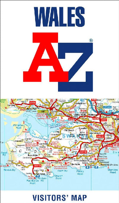 Clawr llyfr / Book cover: Wales A-Z Visitors' Map