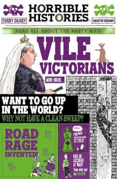 Clawr llyfr / Book cover: Horrible Histories: Vile Victorians