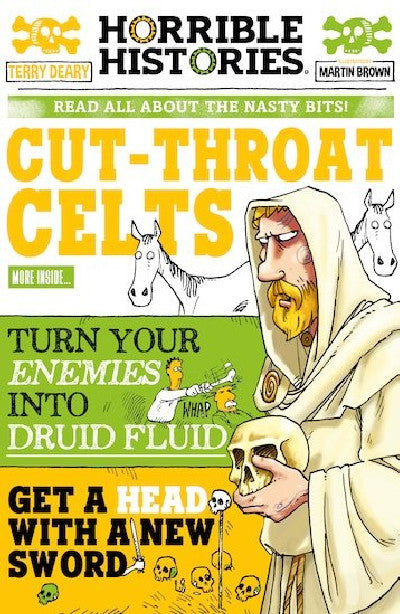 Clawr llyfr / Book cover: Horrible Histories: Cut-Throat Celts