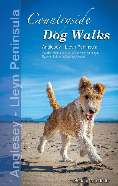 Clawr llyfr / Book cover: Countryside Dog Walks: Anglesey & Lleyn Peninsula