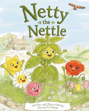 Clawr y llyfr: Netty the Nettle / Book cover: Netty the Nettle