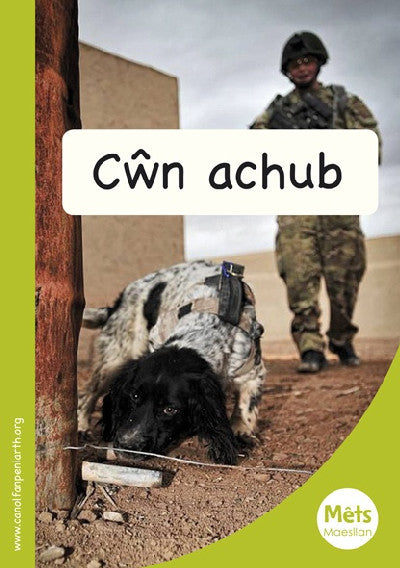 Clawr llyfr / Book cover: Mêts Maesllan: Cŵn Achub