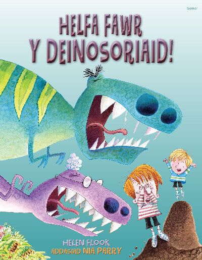 Clawr llyfr / Book cover: Helfa Fawr y Deinosoriaid