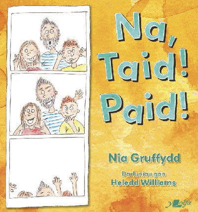 Clawr llyfr / Book cover: Na, Taid! Paid!