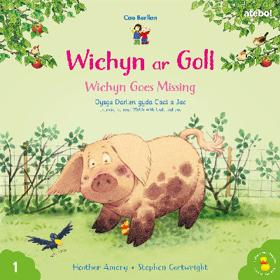 Clawr llyfr / Book cover: Cyfres Cae Berllan: Wichyn ar Goll / Wichyn Goes Missing