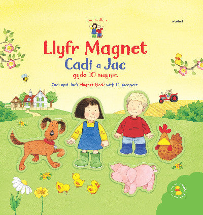 Clawr llyfr / Book cover: Llyfr Magnet Cadi a Jac / Cadi and Jac's Magnet Book