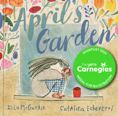 Clawr llyfr / Book cover: April's Garden
