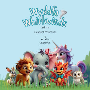 Clawr y llyfr: Wyddfa Whirlwinds and the Elephant Mountain / Book cover: Wyddfa Whirlwinds and the Elephant Mountain