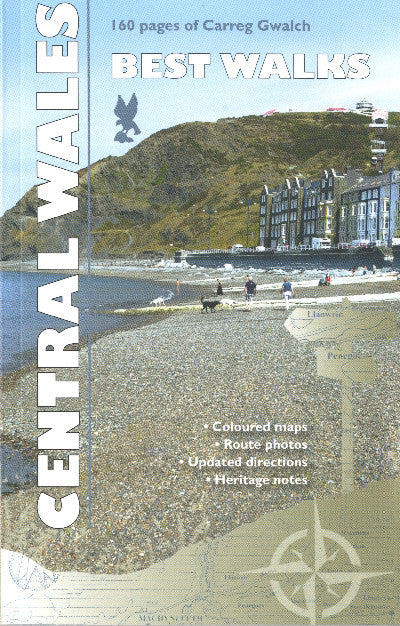 Clawr llyfr / Book cover: Carreg Gwalch Best Walks: Central Wales