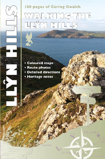 Clawr llyfr / Book cover: Walking the Llŷn Hills
