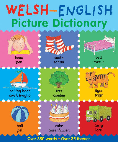 Clawr llyfr / Book cover: Welsh-English Picture Dictionary