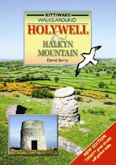 Clawr llyfr / Book cover: Walking Around Holywell and Halkyn Mountain