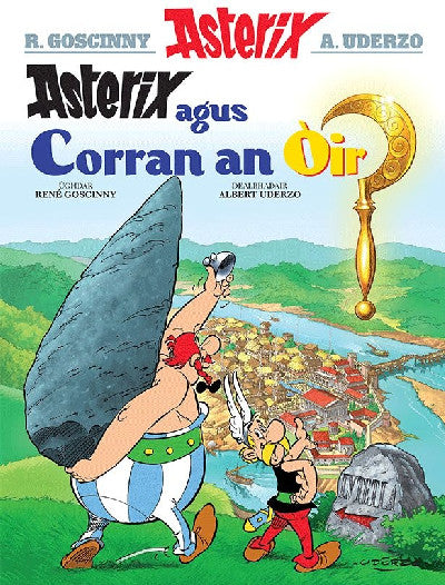 Clawr llyfr / Book cover: Asterix Agus an Corran ÒIr (Gaelic)