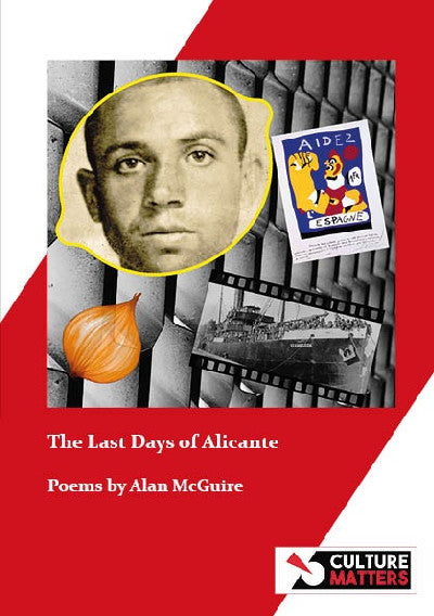 Clawr llyfr / Book cover: The Last Days of Alicante — Poems by Alan McGuire