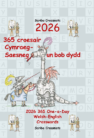 2026 365 croesair Cymraeg-Saesneg Un bob dydd / 2026 365 One-a-day Welsh-English Crosswords - Siop Y Pentan