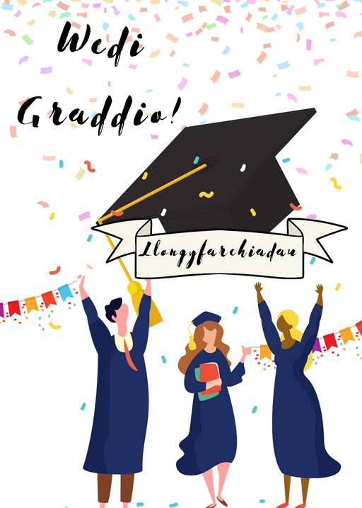 Cerdyn Graddio | Cardiau Cymru - Siop Y Pentan