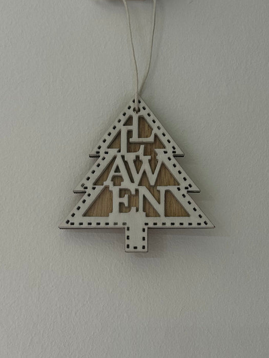 Addurn Nadolig 'Llawen' | Cardiau.Cymru