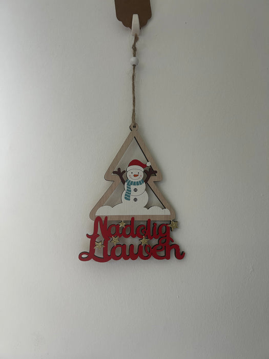Addurn Coeden Nadolig 'Dyn Eira' | Cardiau.Cymru