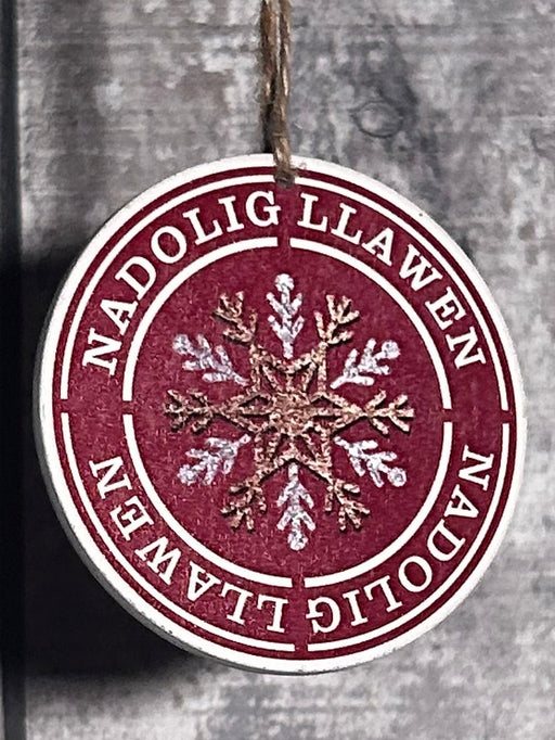 Addurn Coeden Nadolig 'Pluen Eira' | Cardiau.Cymru - Siop Y Pentan