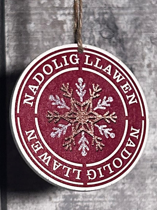 Addurn Coeden Nadolig 'Pluen Eira' | Cardiau.Cymru - Siop Y Pentan