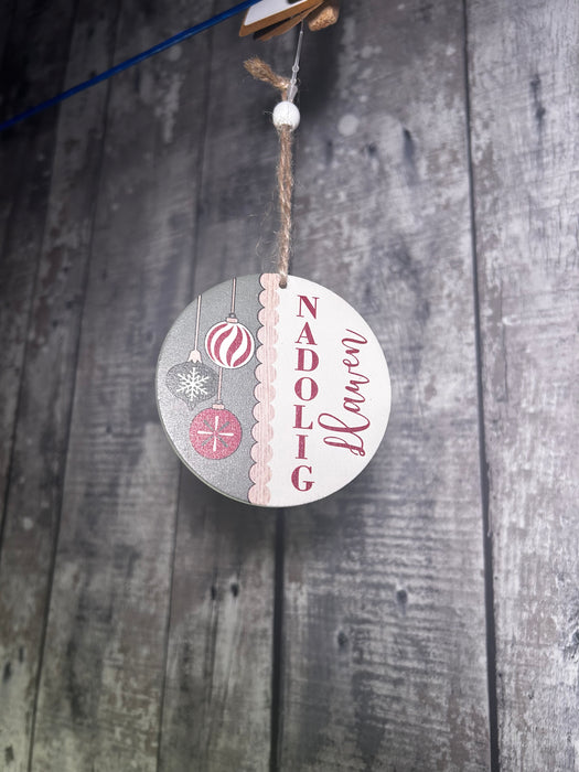 Addurn Coeden 'Nadolig Llawen' | Cardiau.Cymru