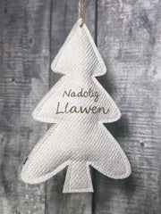 Addurn Coeden ffelt 'Nadolig Llawen' | Cardiau.Cymru - Siop Y Pentan